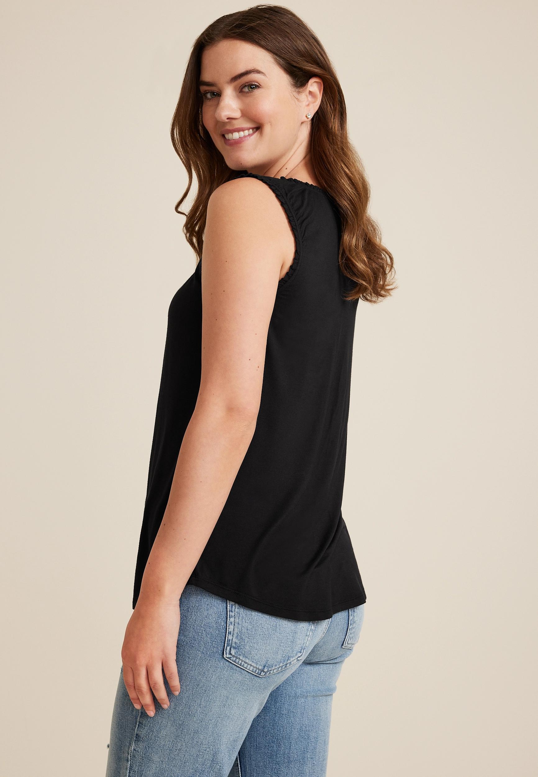 Ruffle Trim Tank Top Product Image