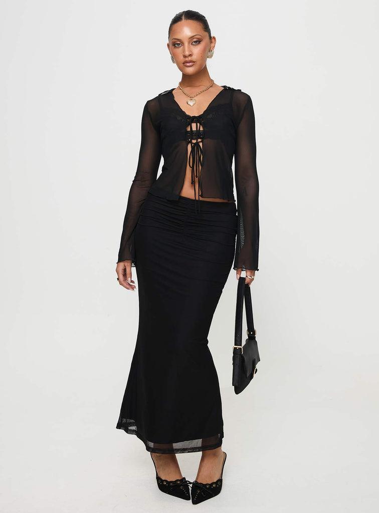 Colombo Maxi Skirt Black Product Image