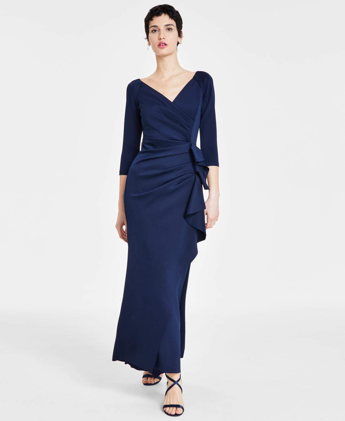 Xscape Ruffle Scuba Gown Product Image