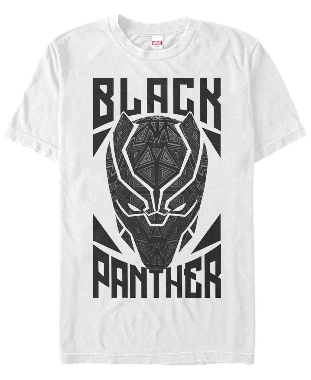 Marvel Mens Black Panther Geometric Mask, Short Sleeve T-Shirt Product Image