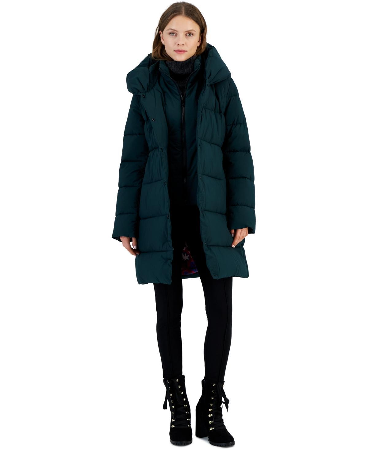 Sam Edelman Womens Oversized-Collar Hooded Puffer Coat Product Image