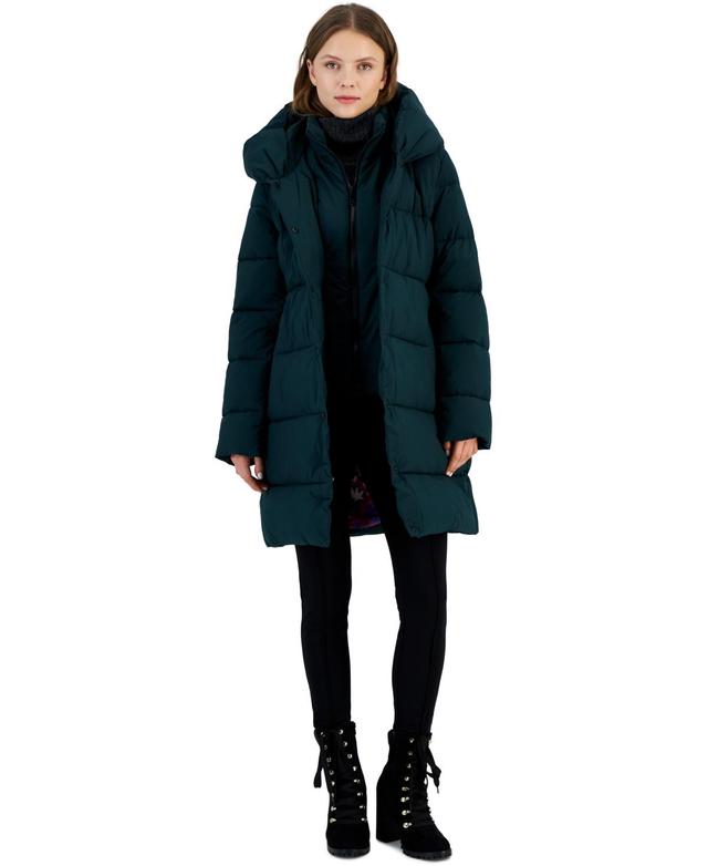 Women's Oversized-Collar Hooded Puffer Coat Product Image