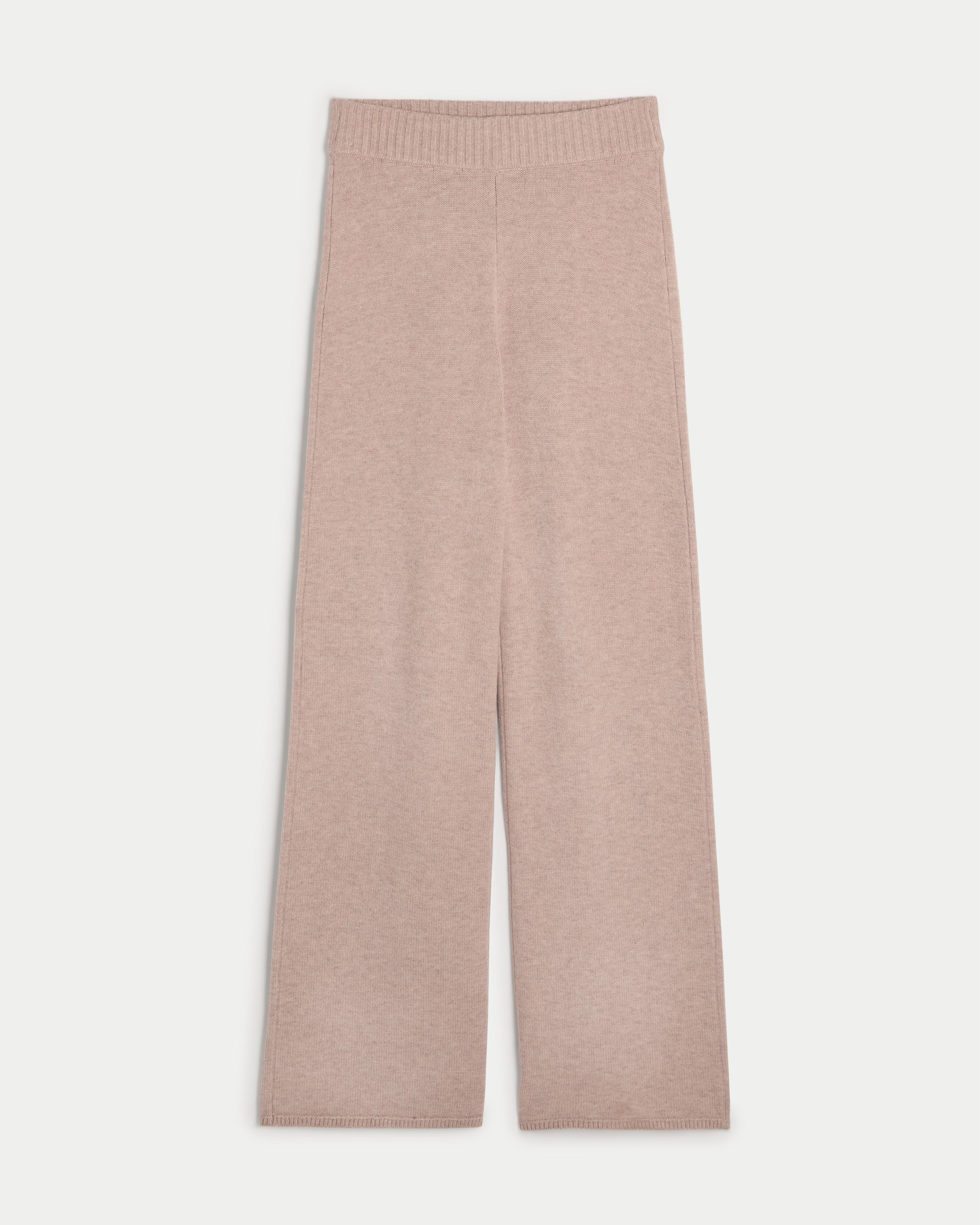 Gilly Hicks Sweater-Knit Straight Pants Product Image