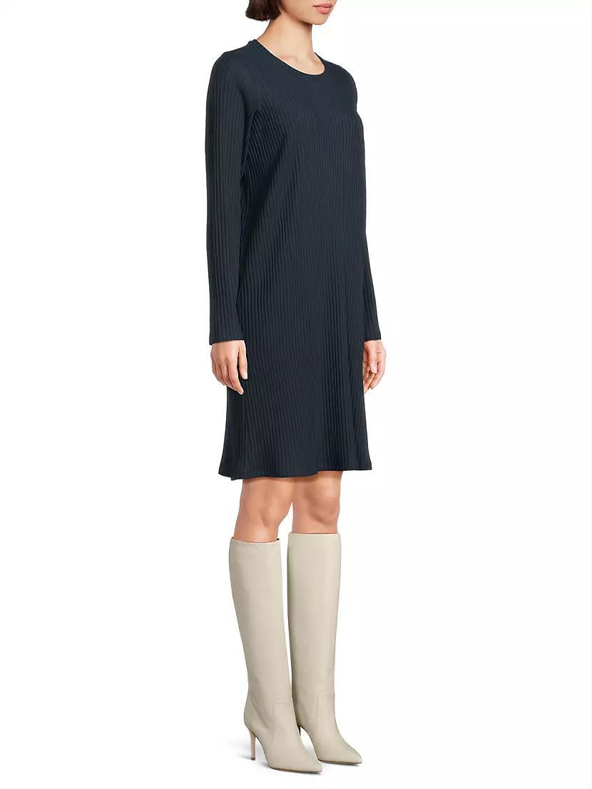 Crewneck Ribbed Midi-Dress Product Image