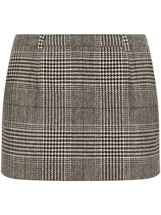 Tartan Check Skirt In Black Product Image