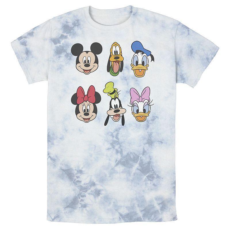 Mens Disney Mickey And Friends Group Shot Heads Wash Tee Product Image