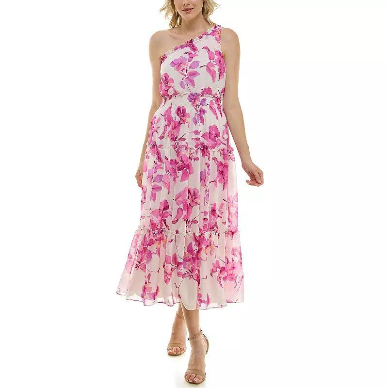 Womens Taylor Dress One-Shoulder Ruffled Maxi Dress Product Image