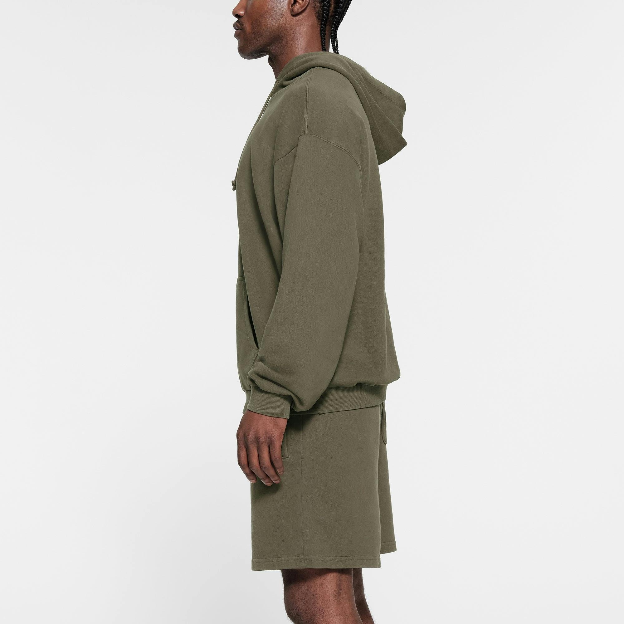 TERRY MENS RELAXED HOODIE | MILITARY Product Image