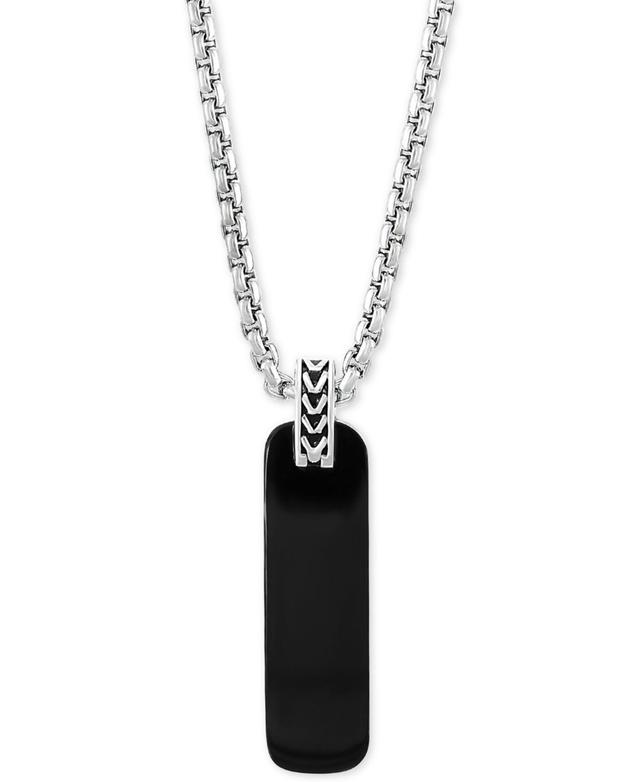 Effy® Men's Sterling Silver Onyx Pendant Necklace, 16 In Product Image