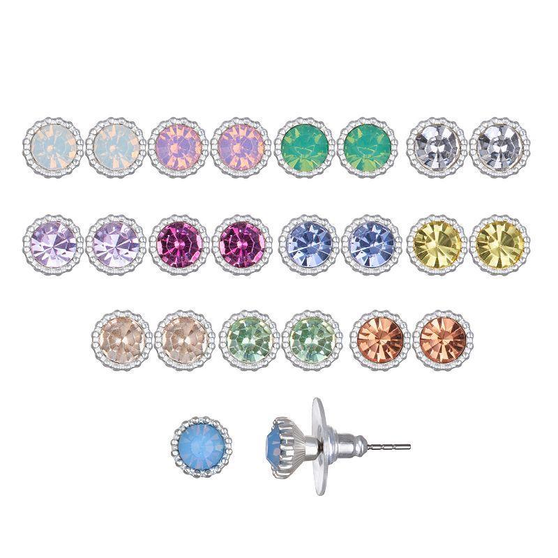 LC Lauren Conrad Simulated Crystal Stud Earring Set, Womens, Multi Product Image