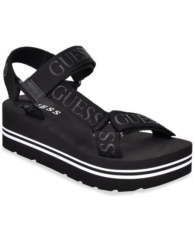 Guess Womens Avin Logo Sport Sandals Product Image