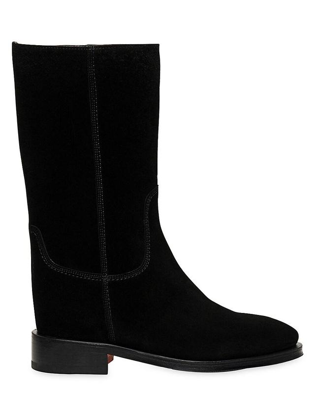 Womens Fleeces Suede Mid-Calf Boots Product Image