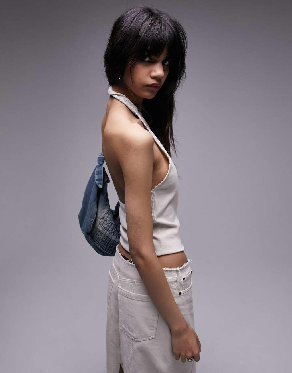 Topshop open back halter top Product Image