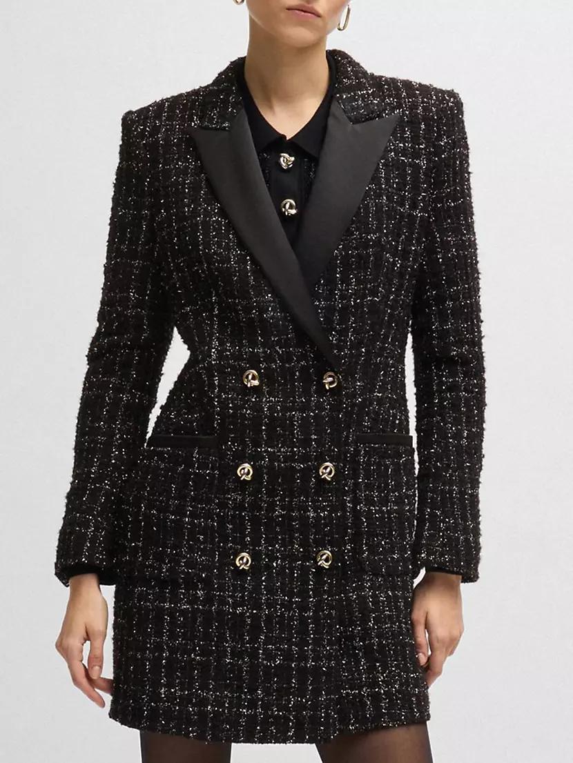 Tuxedo-Style Dress in Sparkling Tweed Product Image