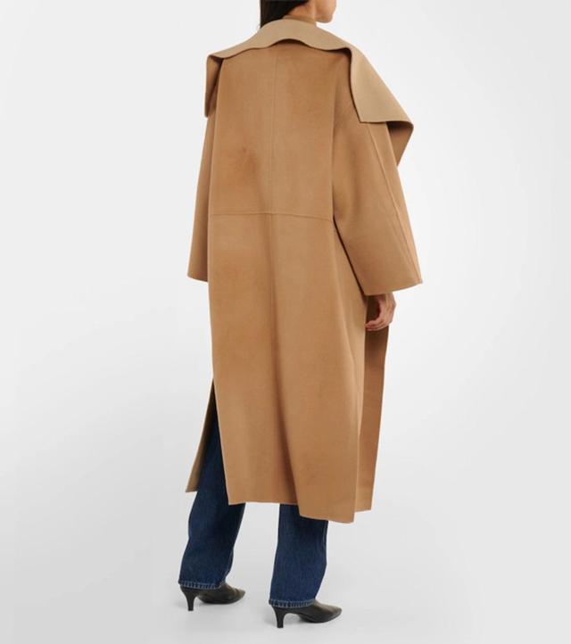 TOTÊME Tan Cashmere Wool Signature Coat In Camel Product Image