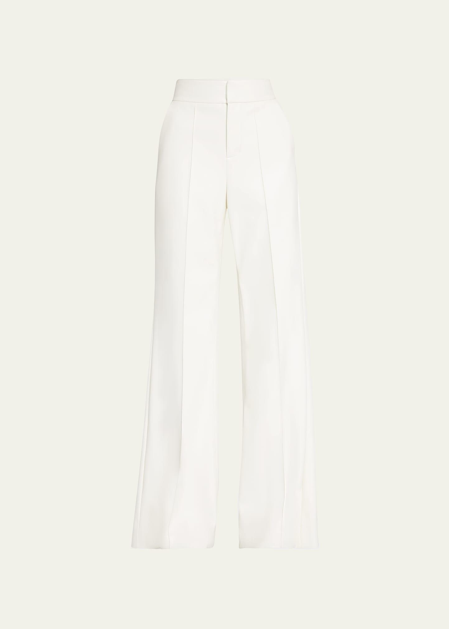 Womens Dylan Faux Leather Flare Trousers Product Image