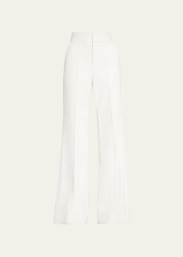 Womens Dylan Faux Leather Flare Trousers Product Image