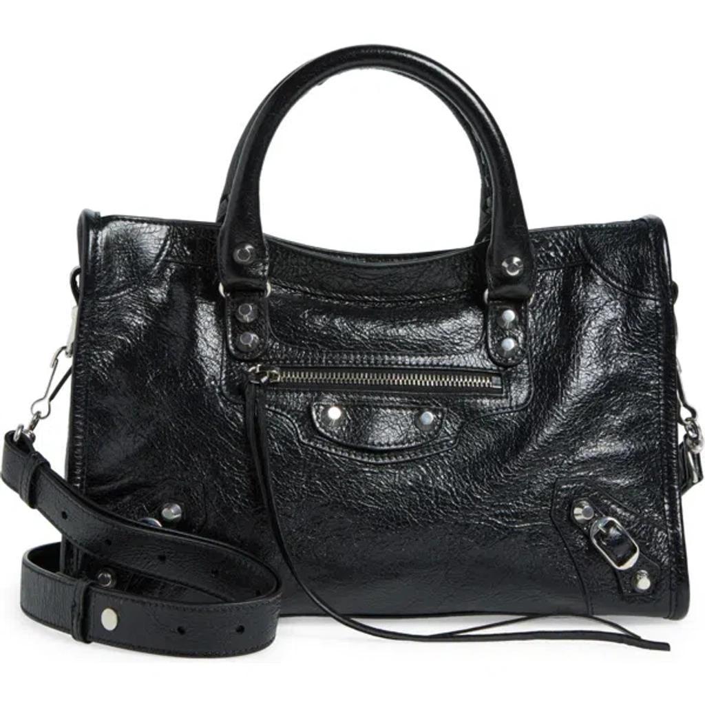 Le City Small Leather Shoulder Bag In Black Product Image