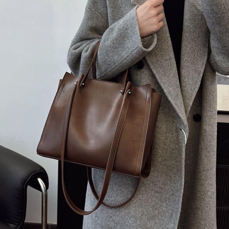 Faux Leather Tote Bag product image