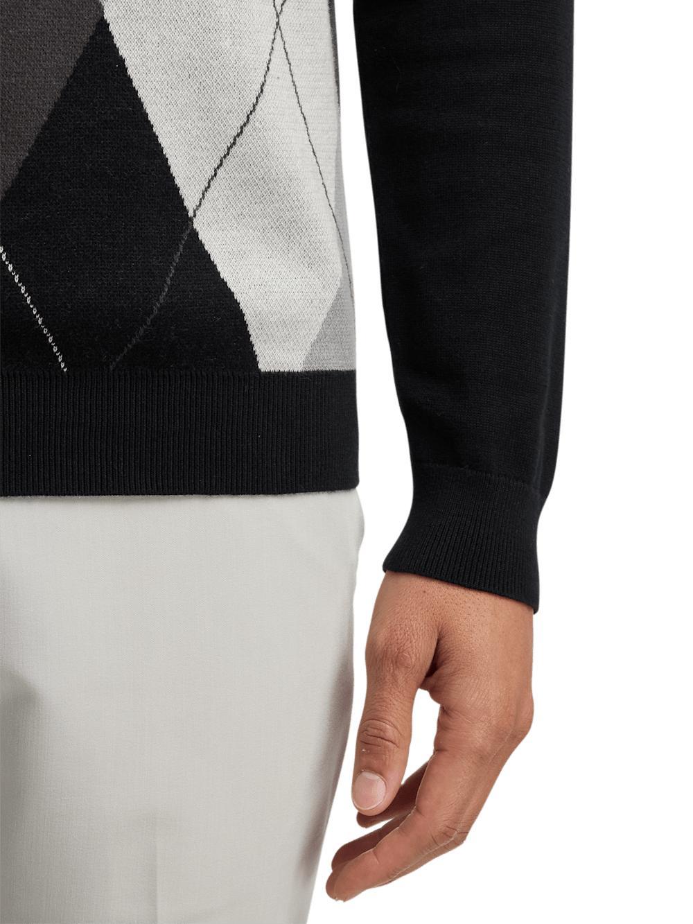 Cotton Crewneck Sweater - Black Product Image