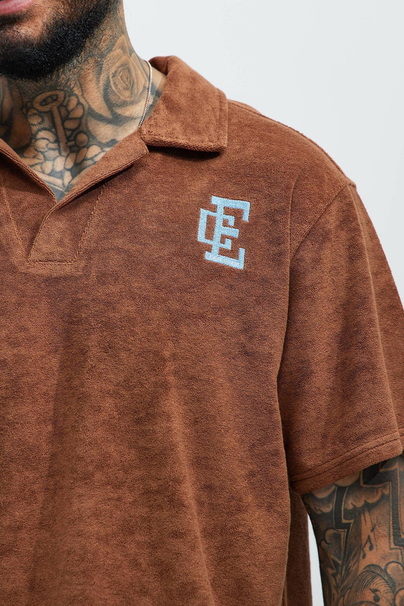 Best Coast Short Sleeve Polo - Brown Product Image