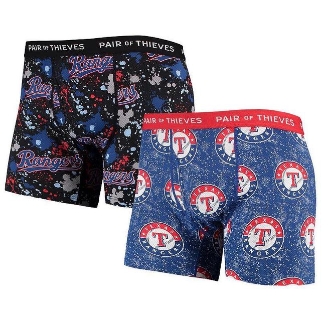 Mens Pair of Thieves Royal/Black Texas Rangers Super Fit 2-Pack Boxer Briefs Set Product Image