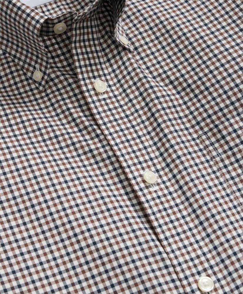 Stretch Supima® Cotton Non-Iron Twill Polo Button Down Collar Checked Shirt Product Image