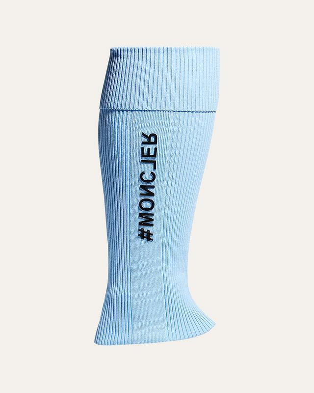 Mens Ribbed Logo Leg Warmer Socks Product Image