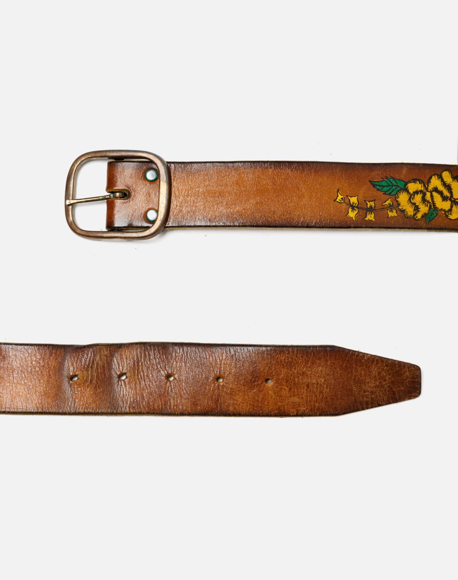 70s Painted Leather Belt - #53 Female Product Image