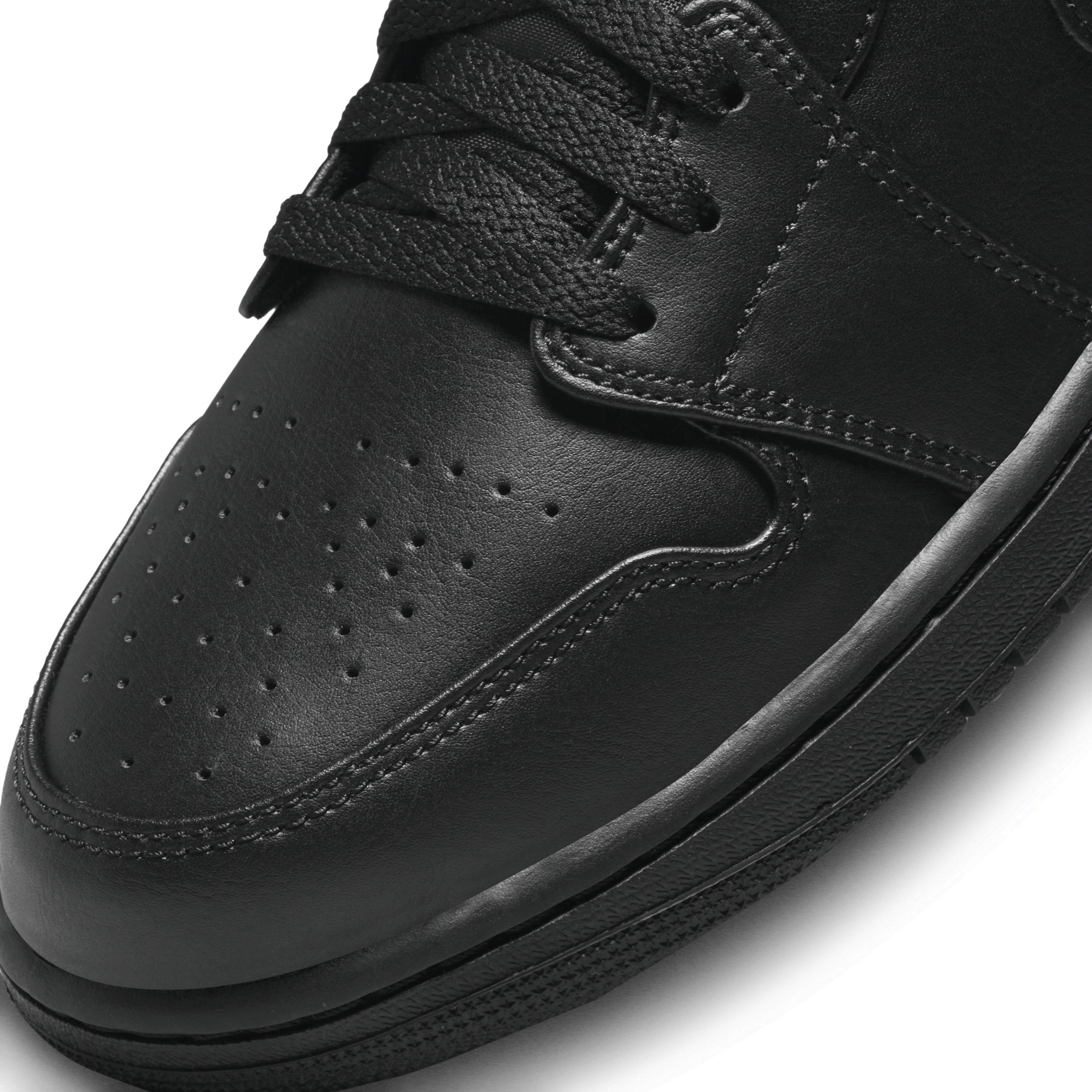 Jordan Mens Jordan AJ 1 Mid - Mens Basketball Shoes Black/Black/Black Product Image