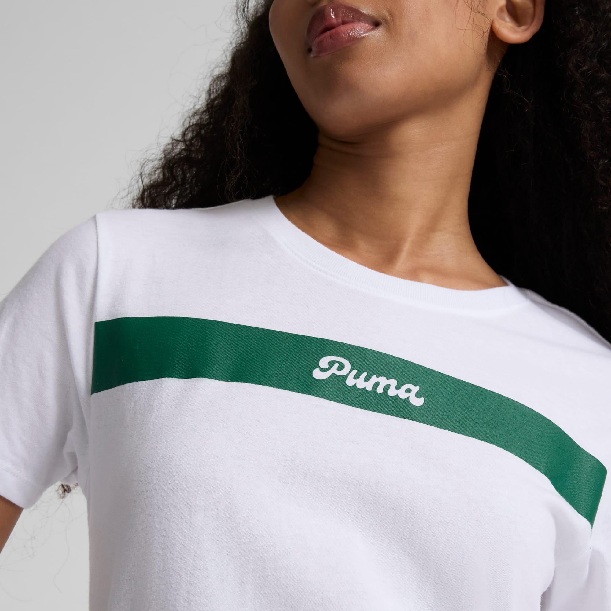 PUMA Upfront Line Logo Women's Tee Product Image