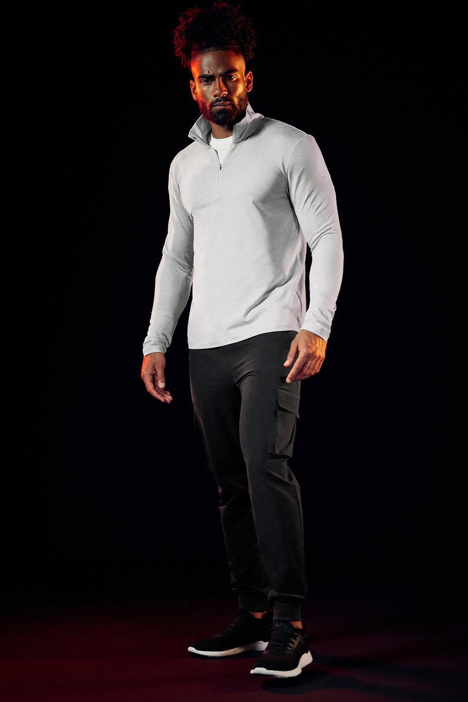 Conquer 1/4 Zip Reform Long Sleeve - Athletic Heather Grey Product Image