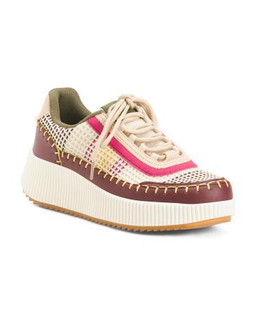 Bandy Lace Up Woven Sneakers for Women | Textile/Man-Made Sole Product Image