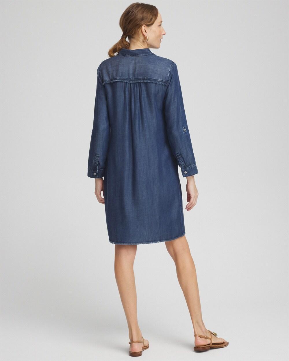 Tencel Fray Shirt Dress Product Image