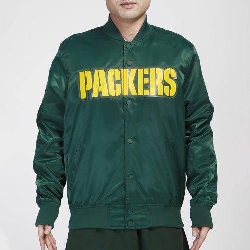 Pro Standard Mens Packers Big Logo Satin Jacket Product Image