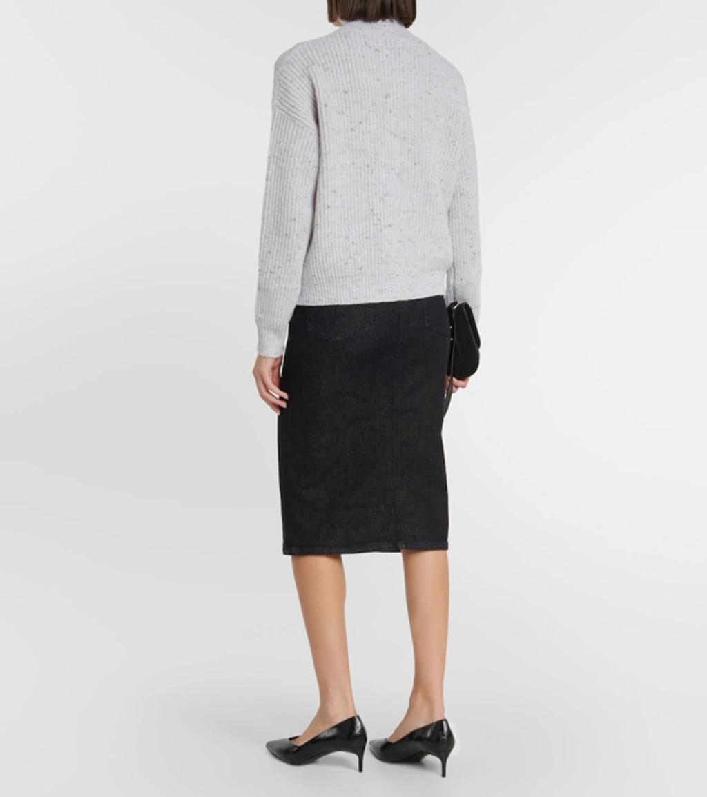 MAX MARA Favore Wool Blend Turtleneck Sweater In Light Grey Product Image