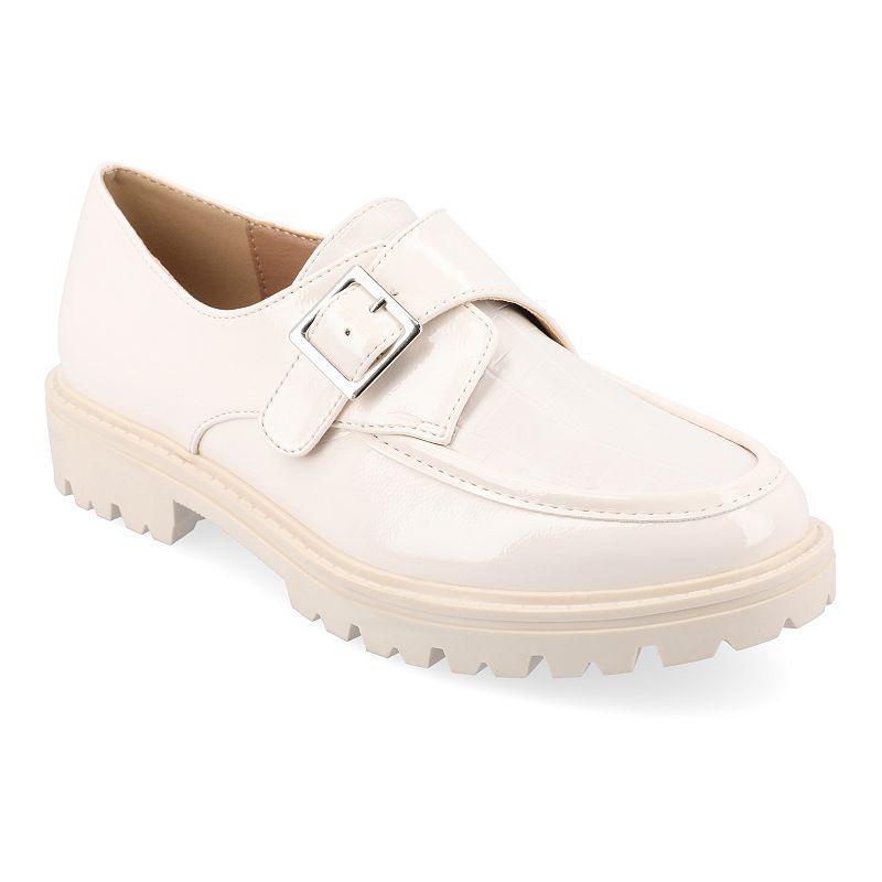 Womens Journee Collection Tru Comfort Foam Azula Slip On Almond Toe Loafer Flats Lt Beige Product Image