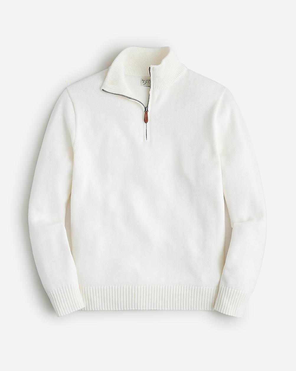 Heritage cotton half-zip sweater Product Image