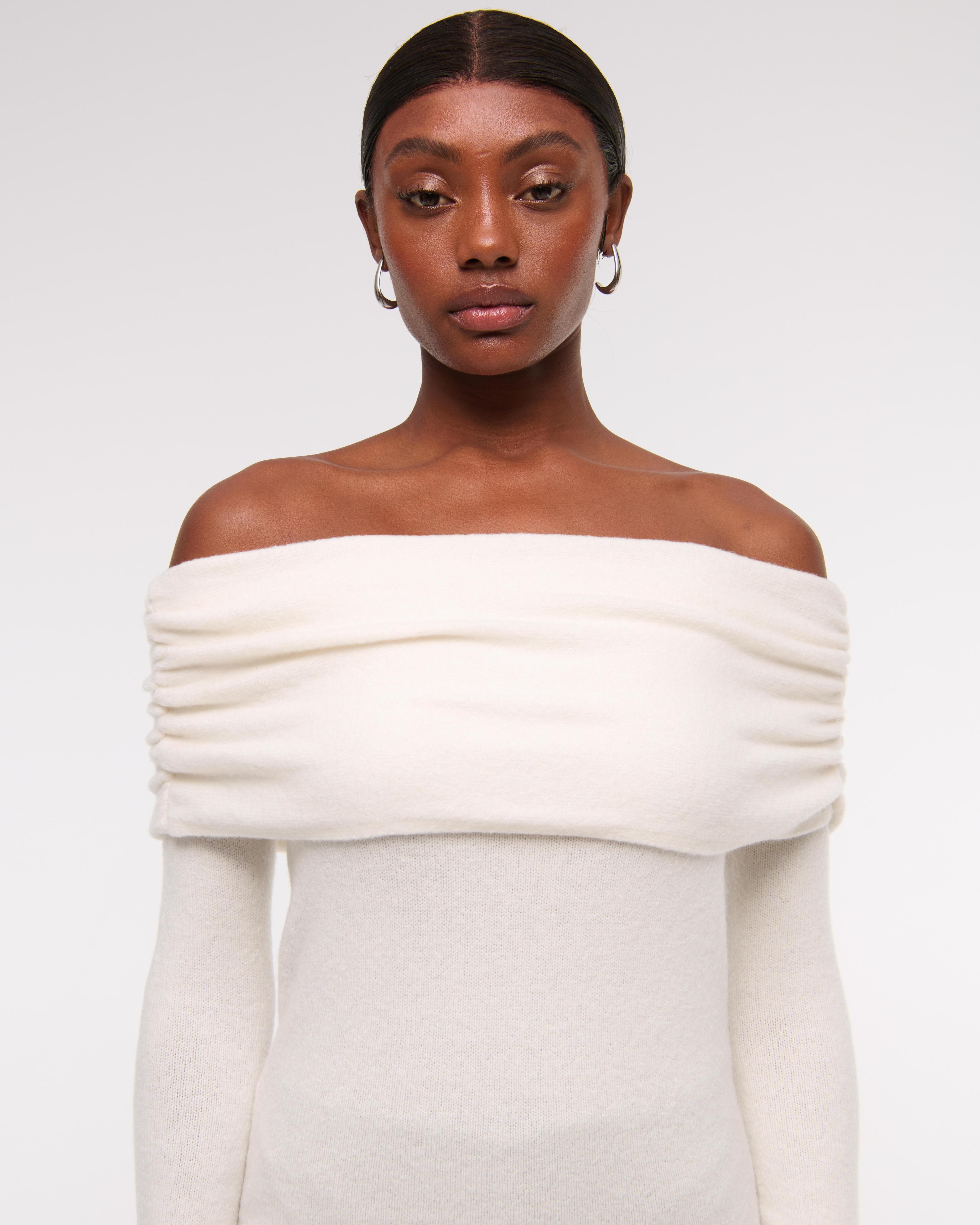 Foldover Off-The-Shoulder Sweater Product Image