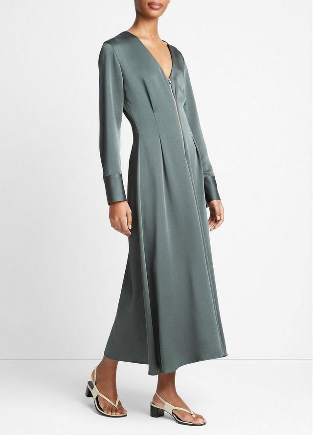 Zip-Front Long-Sleeve Dress Product Image