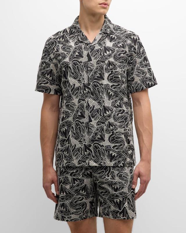 Mens BB Dollars and Diamonds Woven Camp Shirt Product Image