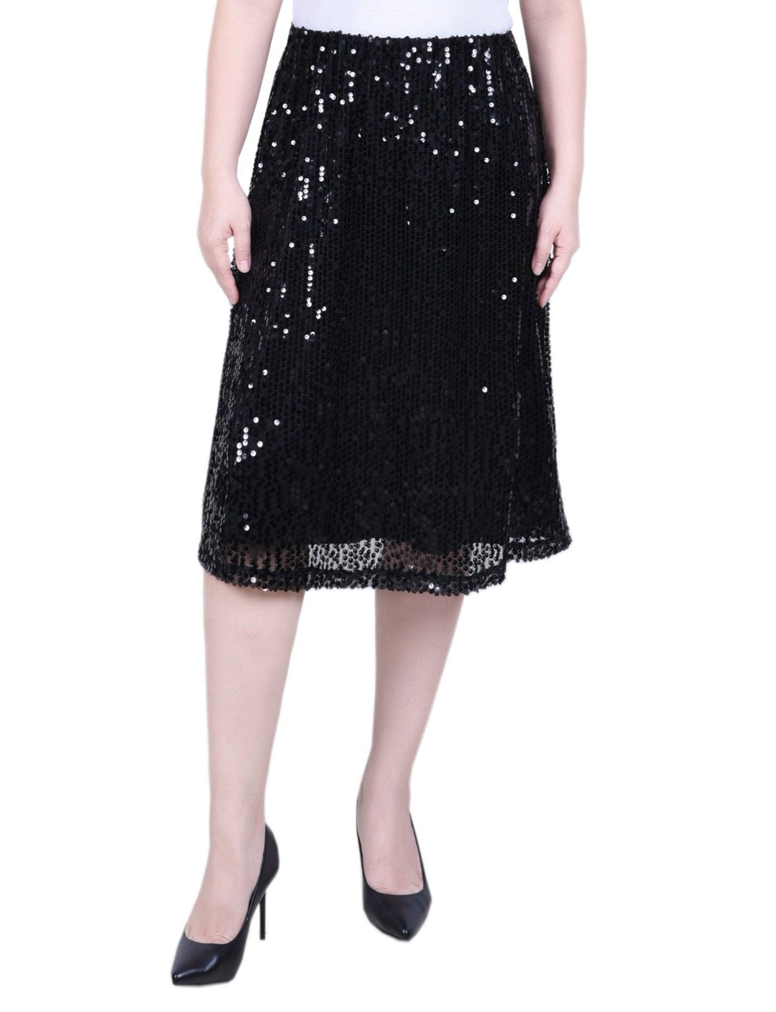 Knee Length Sequined Skirt - Petite Product Image