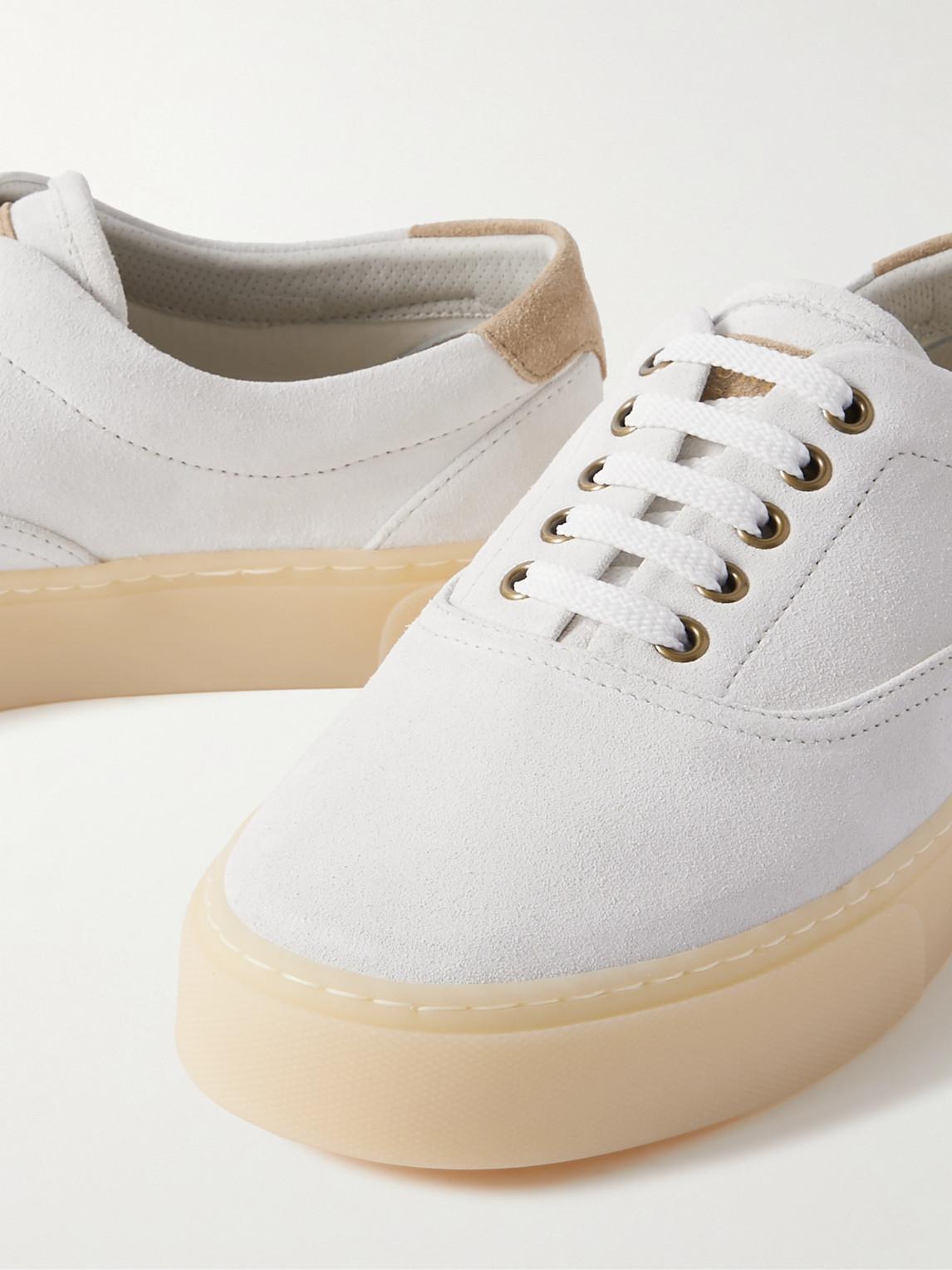 Suede Sneakers In White Product Image