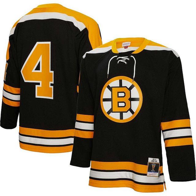 Mens Mitchell & Ness Bobby Orr Black Boston Bruins Big & Tall 1971 Blue Line Player Jersey Product Image