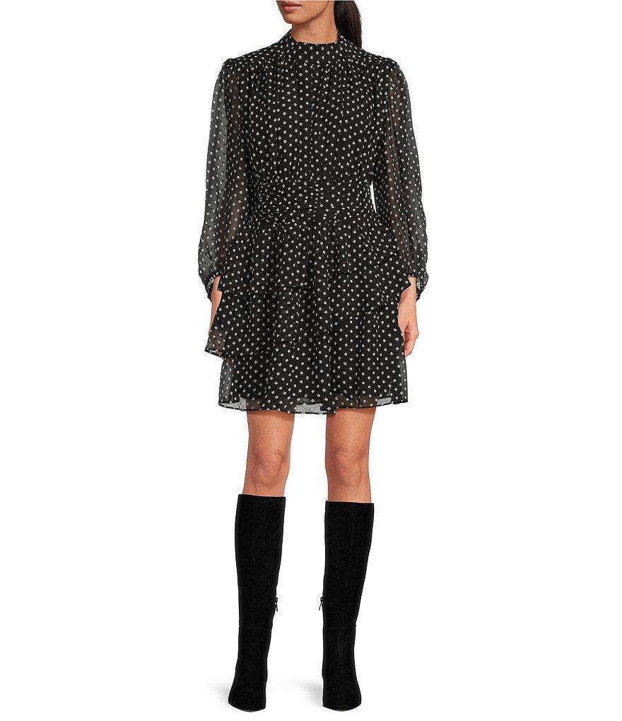 Sam Edelman Ava High Neck Long Sleeve Dress product image