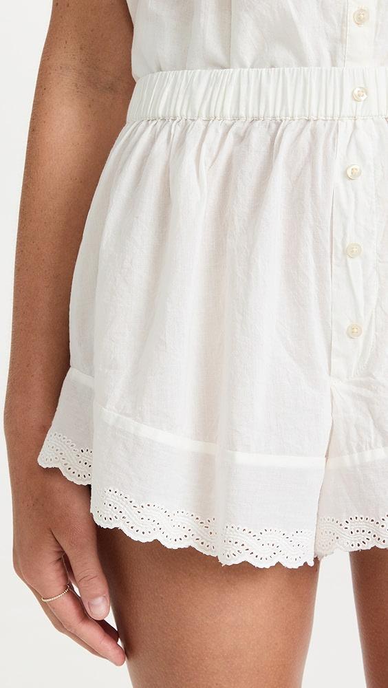 THE GREAT. The Eyelet Tap Shorts | Shopbop Product Image