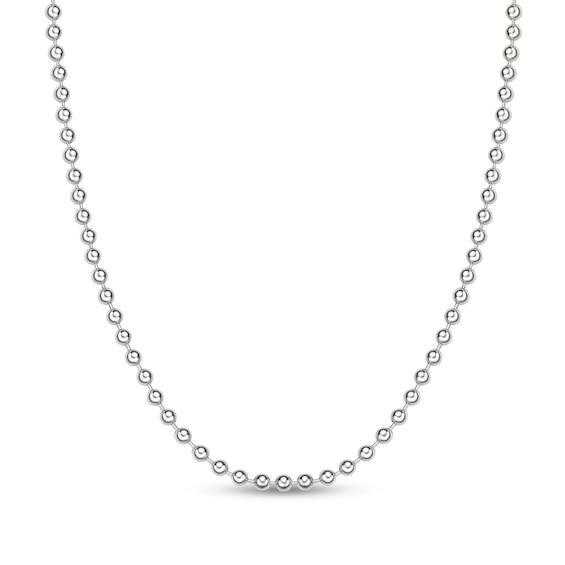 Men's 4.0mm Bead Chain Necklace in Solid Stainless Steel - 30" Product Image