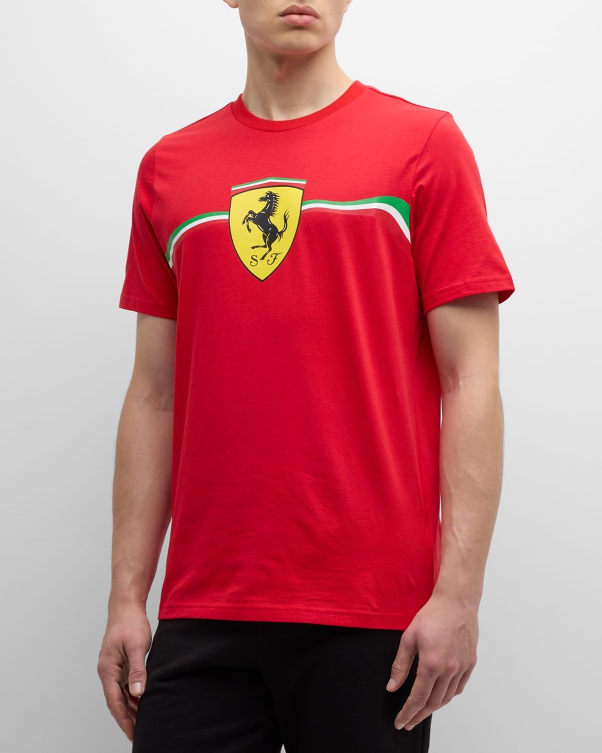 x Ferrari Mens Race Shield Heritage T-Shirt Product Image