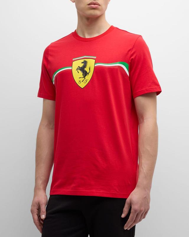 x Ferrari Mens Race Shield Heritage T-Shirt Product Image