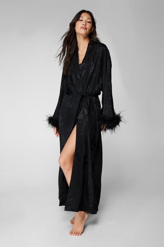 Premium Jacquard Feather Robe Product Image